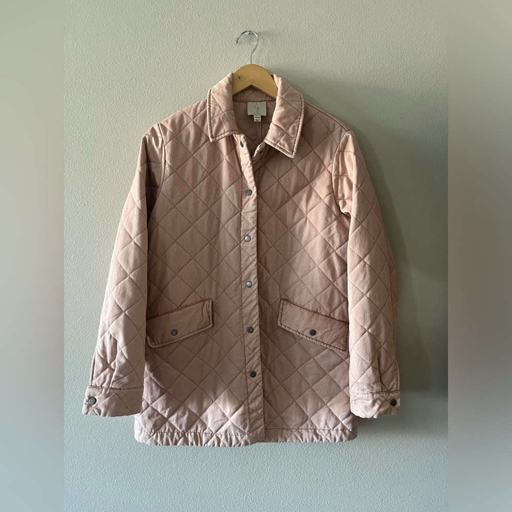Joie Cotton Barn Jacket Medium Pink